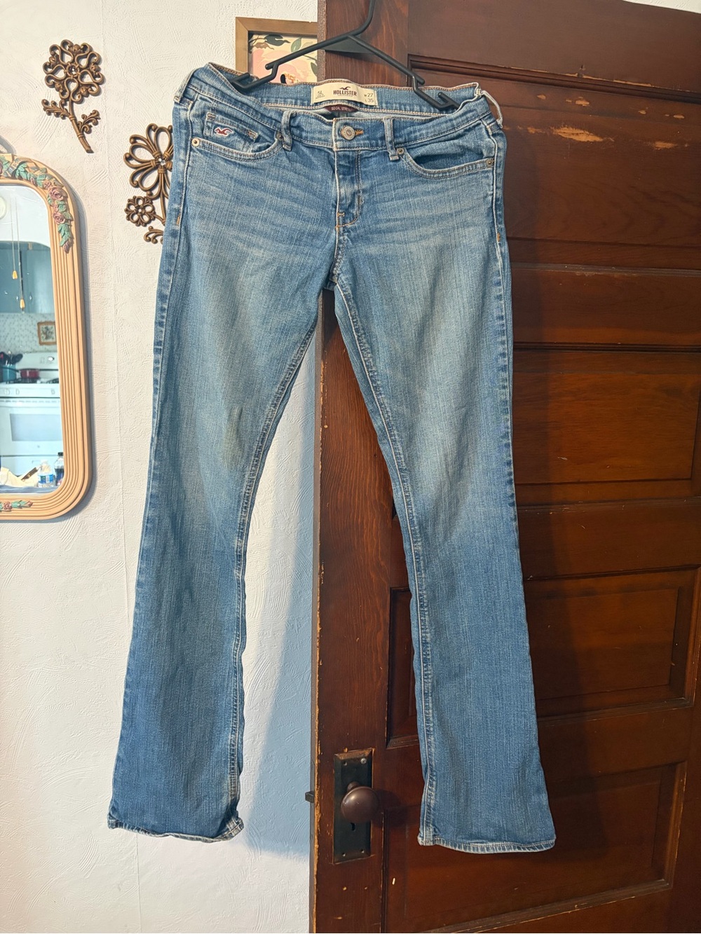 Vintage Hollister Women’s Blue Bootcut Jeans